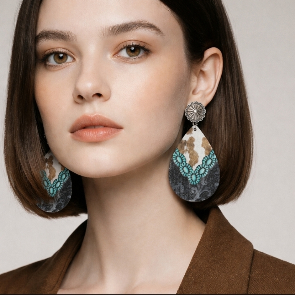 Double Sided Drop Earrings NWOT